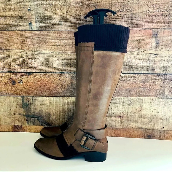 NWT Apepazza Zebu Leather Knit Boots - Picture 2 of 10